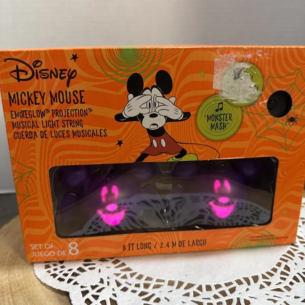 Disney Halloween Mickey Mouse EmoteGlow Monster Mash Bat Lights New Open Box